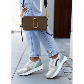 FG2 Deportivas Coryse Amarradas Beige y Verde marrón 3