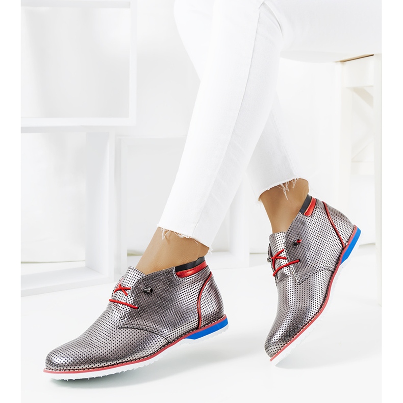 Zapatos Luella mujer calados plata 1