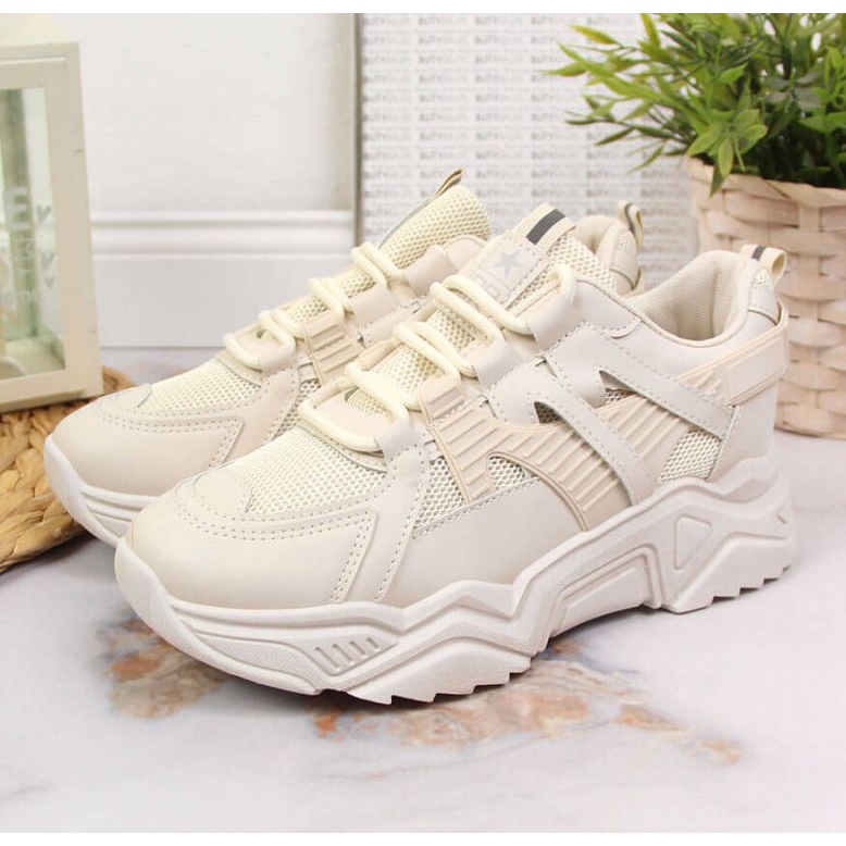 Deportivas cuña News W EU649B beige 2