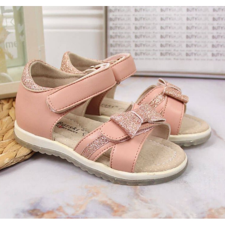 Sandalias velcro S. Barski Jr OLI151B rosa 2