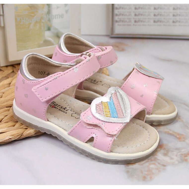 Sandalias velcro S. Barski Jr. OLI152B rosa rosado 2