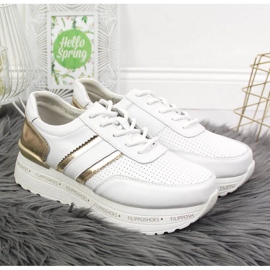 Zapatillas de cuero en la plataforma Filippo W PAW328A blanco 2