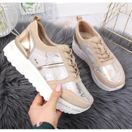Zapatillas de cuero en la plataforma Filippo W PAW329 beige 1