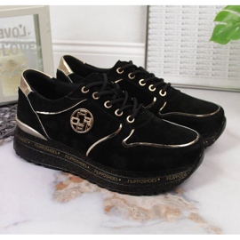 Zapatillas de cuero en la plataforma Filippo W PAW330 negro 2