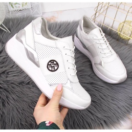 Deportivas de piel con cuña Filippo W PAW331B blanco 1