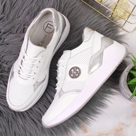Deportivas de piel con cuña Filippo W PAW331B blanco 3