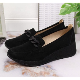Zapatos de piel con cadena Filippo W PAW337A negro 2
