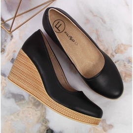 Salón de piel con cuña Filippo W PAW339A negro 3