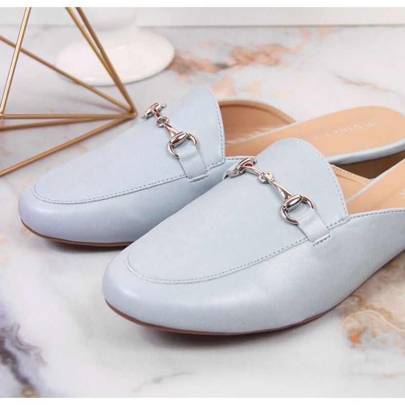 Zapatillas de estar por casa con adorno Vinceza W JAN103A azul 2