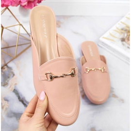 Babucha cerrada con adorno Vinceza W JAN103B rosa 1