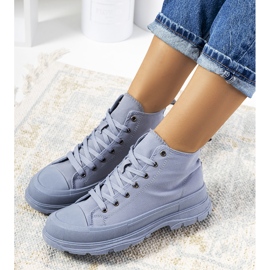Zapatillas tobilleras azules en la plataforma Boyes 2