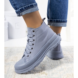 Zapatillas tobilleras azules en la plataforma Boyes 3