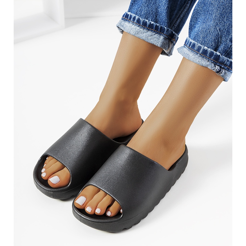 Chanclas de goma negras Christinia negro 1