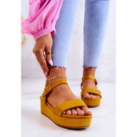 FW1 Sandalias De Gamuza En La Plataforma Sariah Amarilla amarillo 1