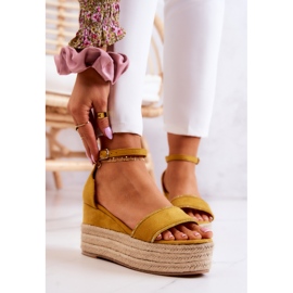 FW1 Sandalias De Mujer Con Cuña Con Zirconia Cúbica Linette Amarilla amarillo 1 FW1 Sandalias De Mujer Con Cuña Con Zirconia Cúbica Linette Amarilla amarillo 1