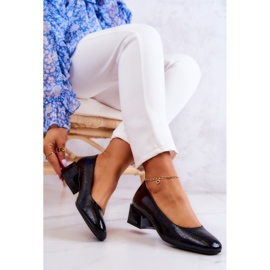 Sergio Leone Zapatos De Salón De Piel De Serpiente Negro Mesquite 4