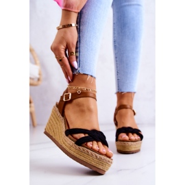 FB2 Sandalias De Cuña De Moda Negro Roseville 2