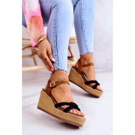 FB2 Sandalias De Cuña De Moda Negro Roseville 4