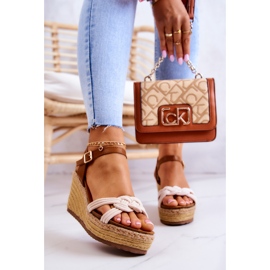 FB2 Sandalias De Cuña De Moda Beige Roseville 1