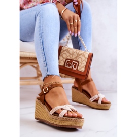 FB2 Sandalias De Cuña De Moda Beige Roseville 3