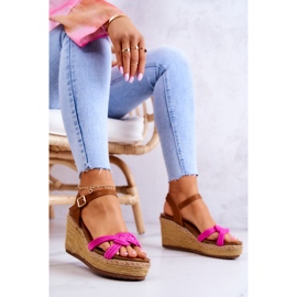 FB2 Sandalias De Cuña De Moda Fucsia Roseville rosado 5
