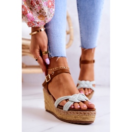 Sandalias de cuña de moda Roseville verde brillante 2