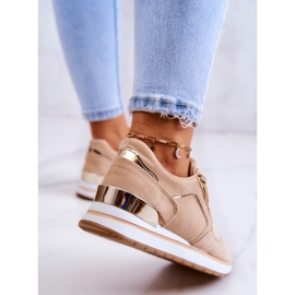 FB2 Zapatos deportivos de gamuza en una plataforma ribereña beige oscuro 2