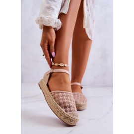 Alpargatas Mujer Con Hebilla Nude Charlene beige 1