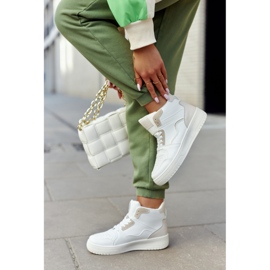 FG2 Deportivas Altas de Mujer Blancas y Beige Megithoe blanco 3