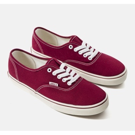 Deportivas hombre lino granate rojo 1