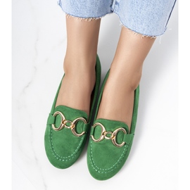 Mocasín verde con hebilla Castor 1