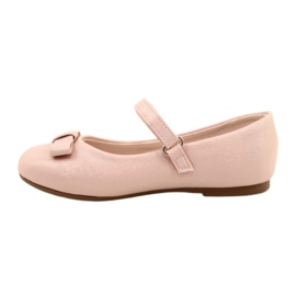 Bailarinas Con Lazo Sobre Velcro Rosa rosado 1