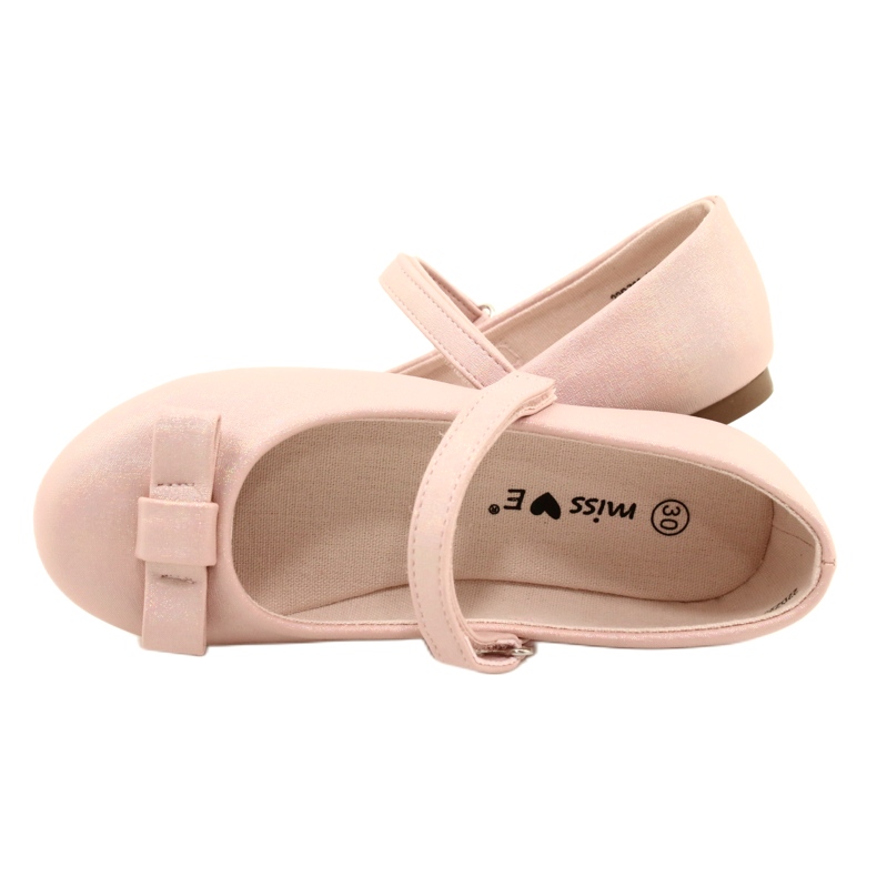 Bailarinas Con Lazo Sobre Velcro Rosa 4