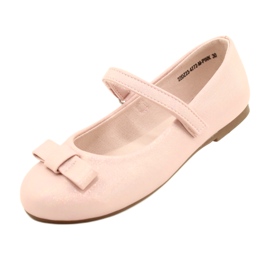 Bailarinas Con Lazo Sobre Velcro Rosa rosado 3