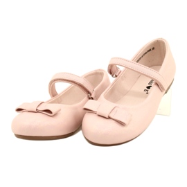 Bailarinas Con Lazo Sobre Velcro Rosa 2