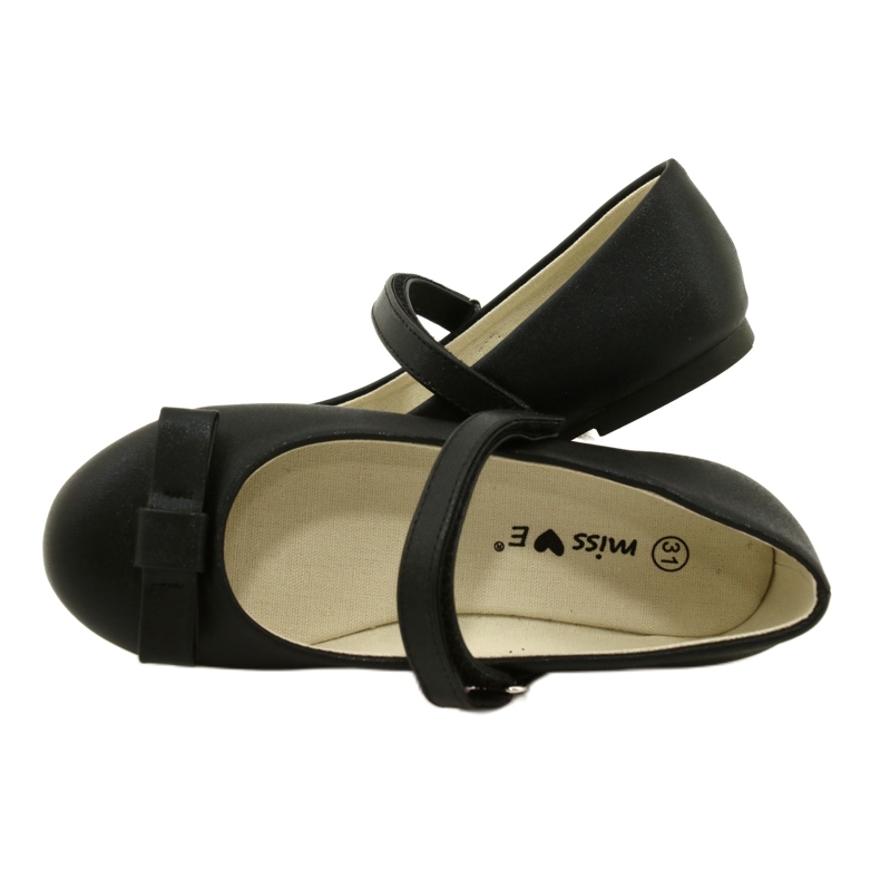 EVE Bailarinas Negras Con Lazo Velcro MISSE negro 4