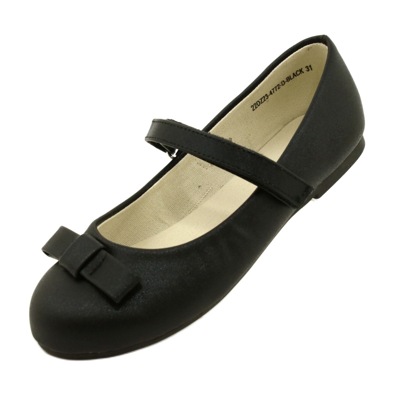 EVE Bailarinas Negras Con Lazo Velcro MISSE negro 3