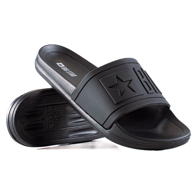 Pantuflas de Mujer Big Star Black DD274A271 negro dorado 1