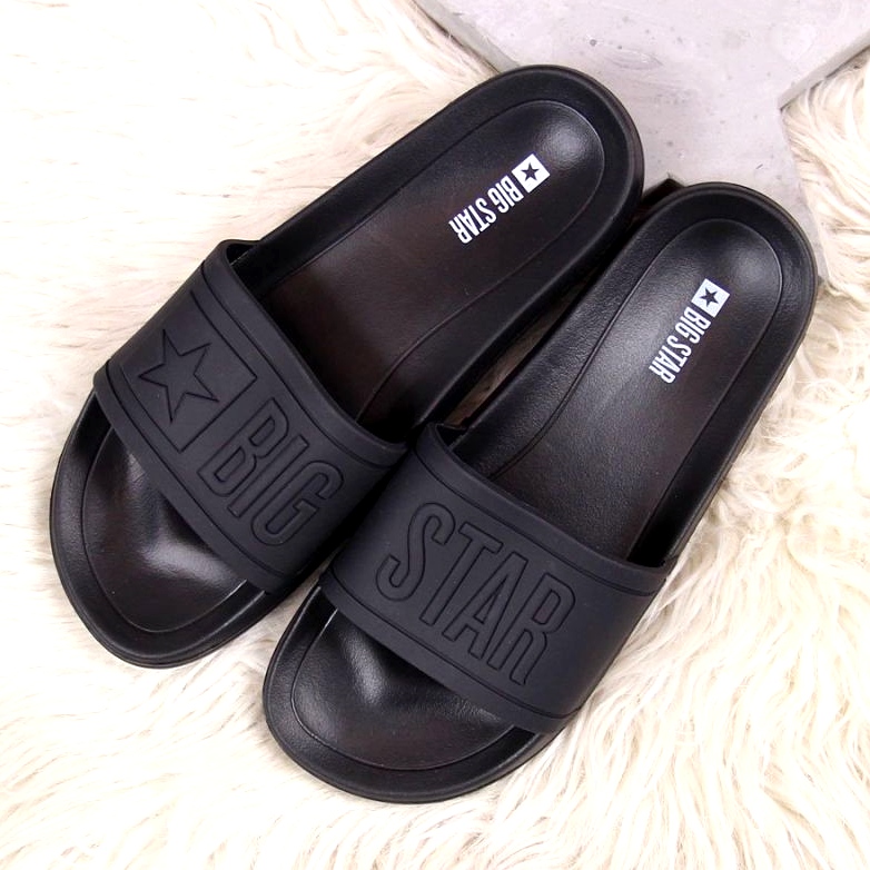 Pantuflas de Mujer Big Star Black DD274A271 negro dorado 2