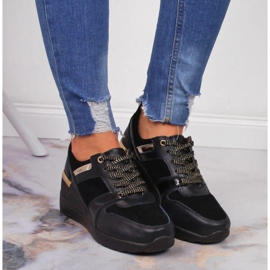 Deportivas con cuña S. Barski W OLI160 negro 4