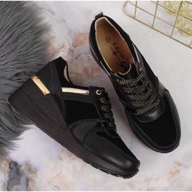 Deportivas con cuña S. Barski W OLI160 negro 6