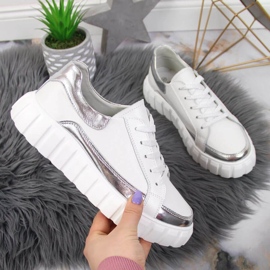 Zapatos de cuero en la plataforma S. Barski W OLI161 blanco 1