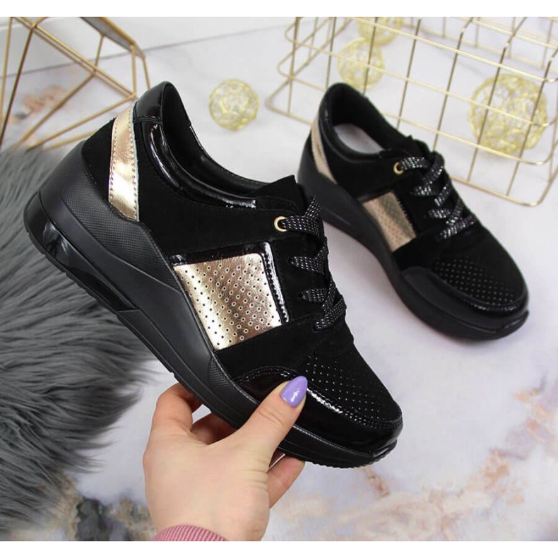 Deportivas con cuña S. Barski W OLI162A negro 1 Deportivas con cuña S. Barski W OLI162A negro 1