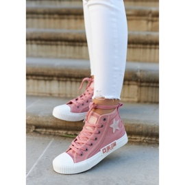 Zapatillas Clásicas Altas Big Star JJ274382 Rosa rosado 2