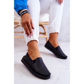 Zapatos sin cordones de cuero para mujer Maciejka 03512-01 Negro 5