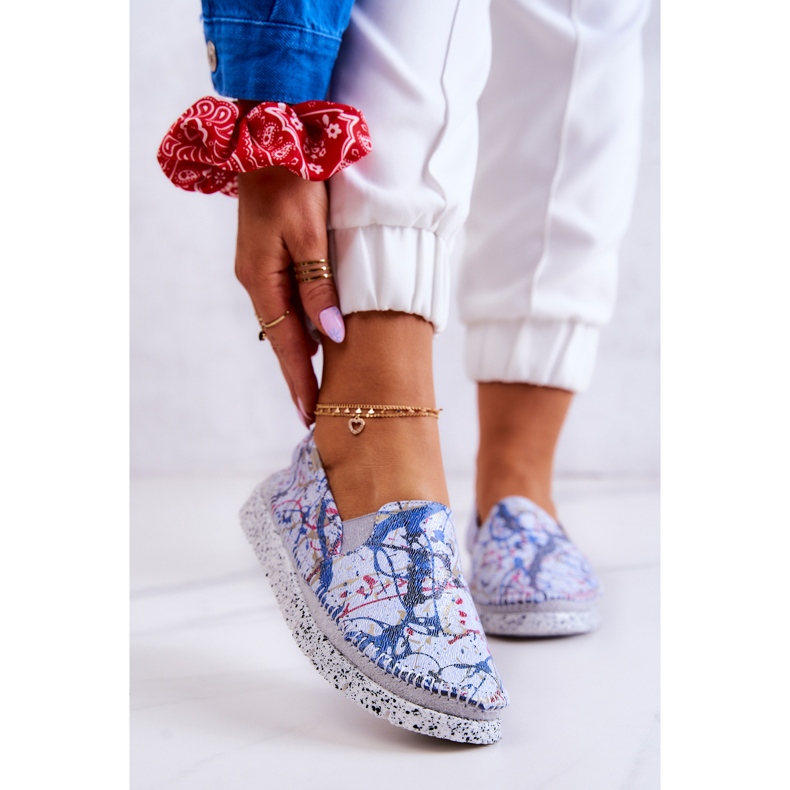 Zapatos sin cordones de cuero para mujer Maciejka 03512-39 Azul 1