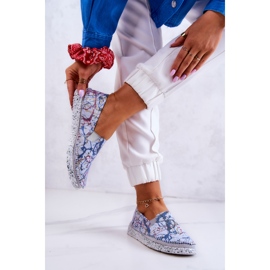 Zapatos sin cordones de cuero para mujer Maciejka 03512-39 Azul 2