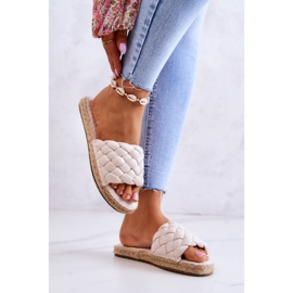 Pantuflas Piel Trenzada Big Star JJ274922 Beige 2