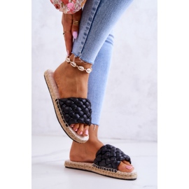 Pantuflas Piel Trenzada Big Star JJ274919 Negro 3