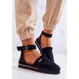 Alpargatas Mujer Con Hebilla Big Star JJ274888 Negro 1